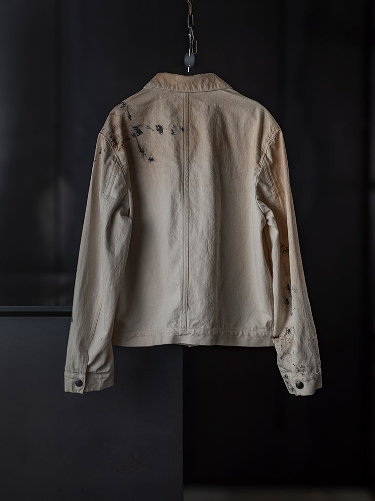 individual sentiments<br />UNISEX ペイントジャケット / ECRU