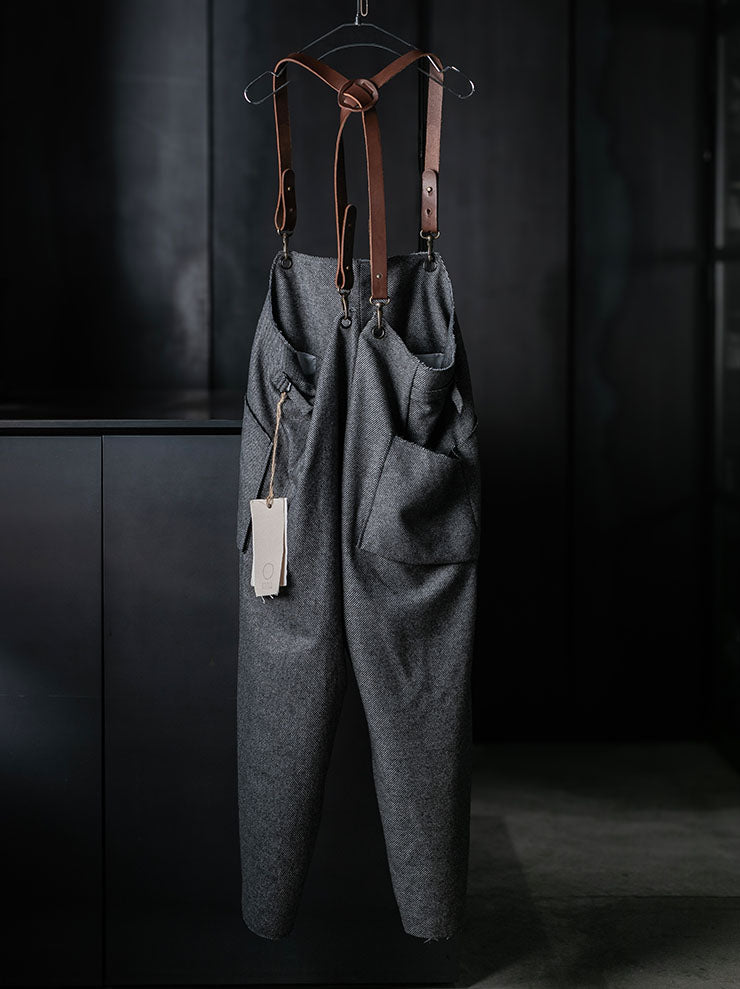 MONAD<br> McDonnell Overalls / Gray - Black twill