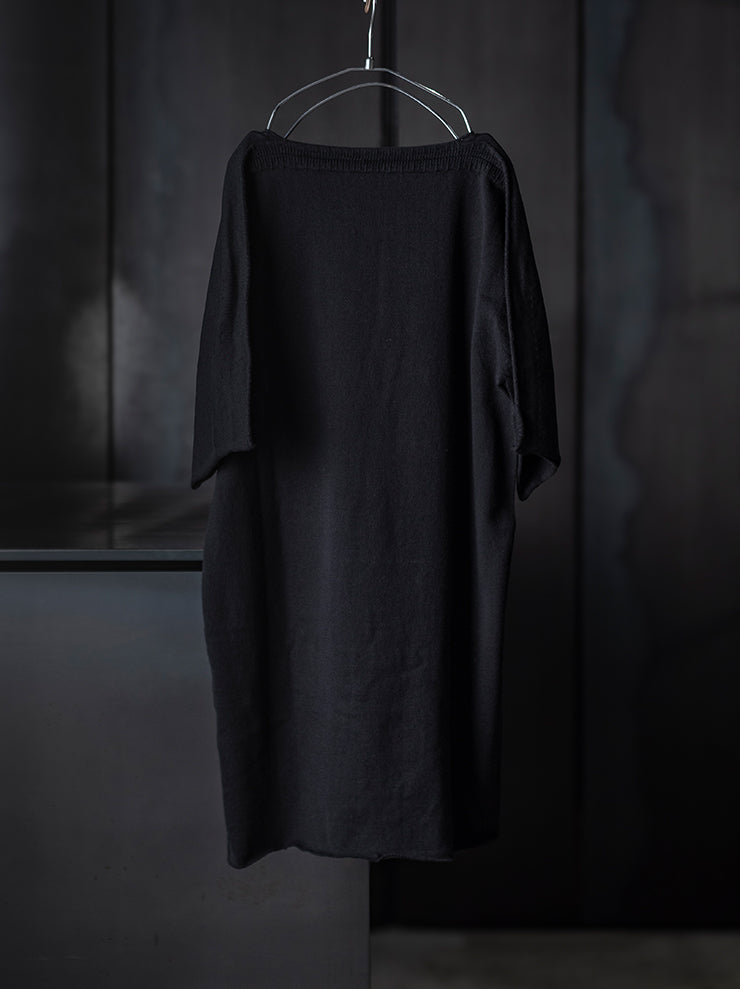 ISAAC SELLAM EXPERIENCE<br>MENS コットンニットTシャツ / NOIR