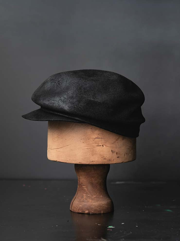 HORISAKI<br>ONE OF A KIND COLLECTION ラビットファーフェルトハードバーンハット OOAK25 NO.117/ BLACK HB