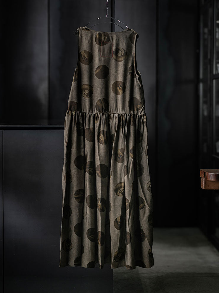 UMA WANG<br>WOMENS ARDAL DRESS / GREY×BROWN