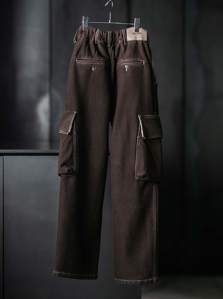 UMA WANG<br>MENS PAXTON PANTS / BROWN