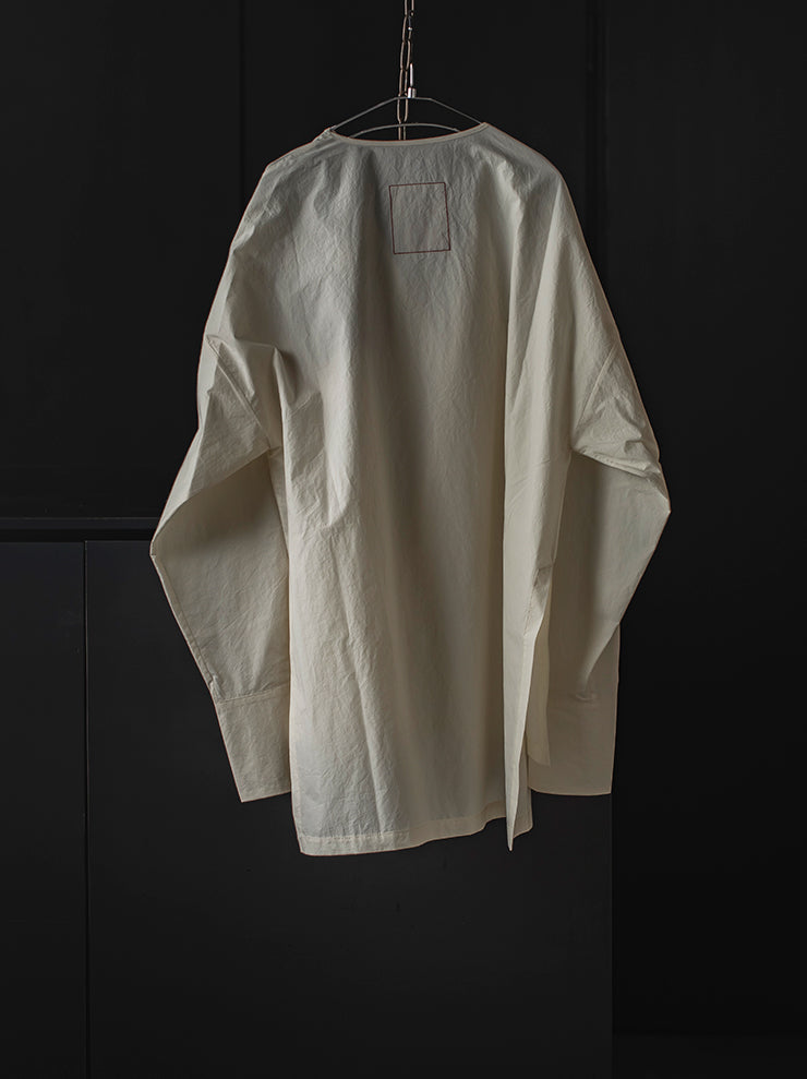 UMA WANG<br> WOMENS PULLOVER SHIRT / OFF WHITE