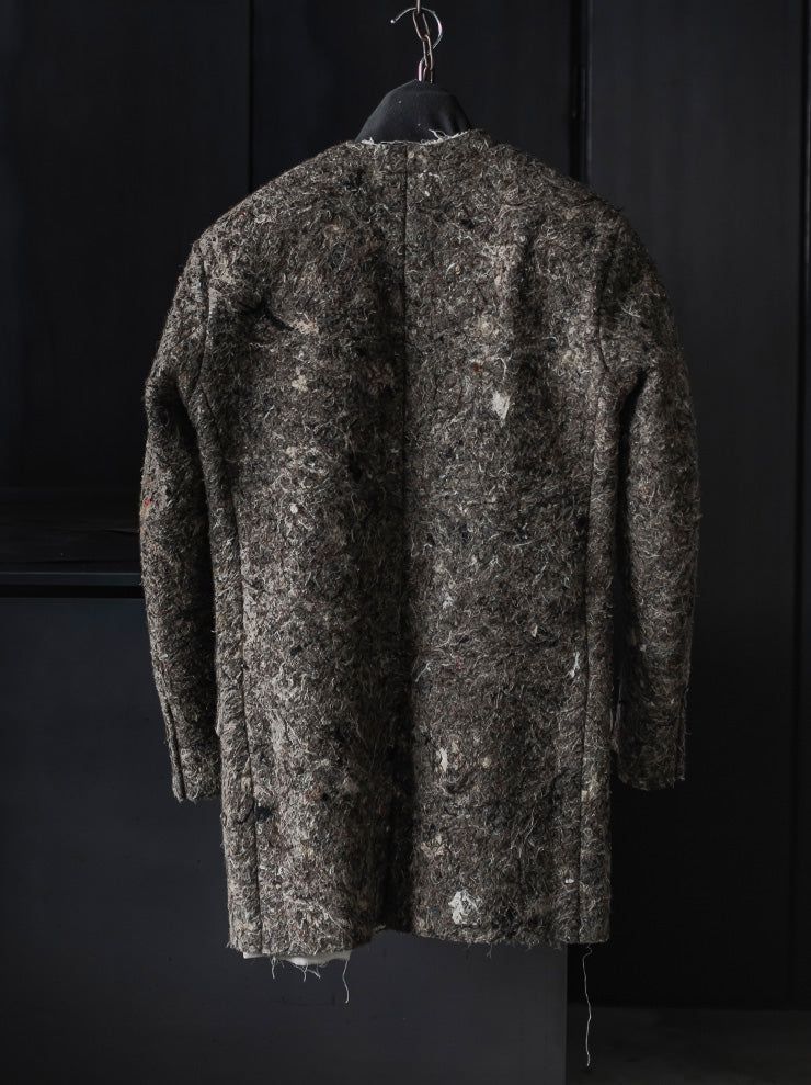 UMA WANG<br> WOMENS blended thread jacket / GRAY BROWN