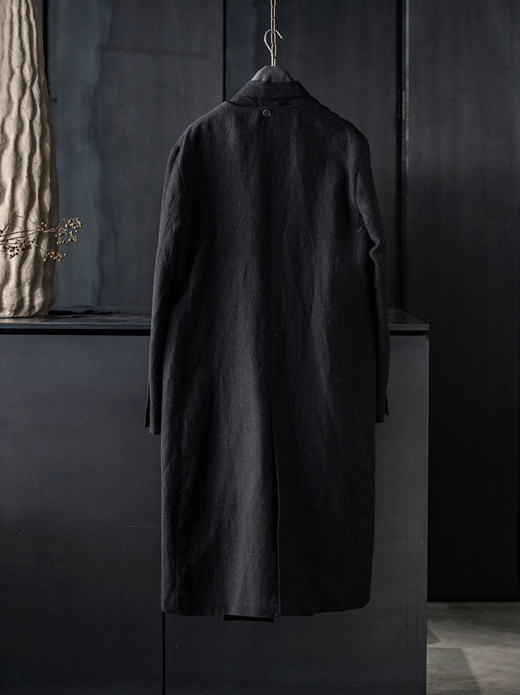 K'ANG<br> UNISEX OVERSIZE DETACHEBLE-REVERS COAT / OFF BLACK