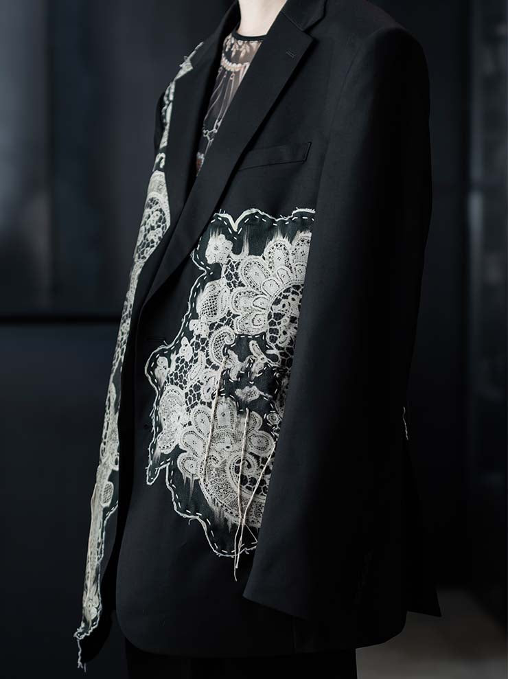 IA LONDON<br>WOMENS OVERSIZED HAND-STITCHED BLAZER / HONITON I PRINT