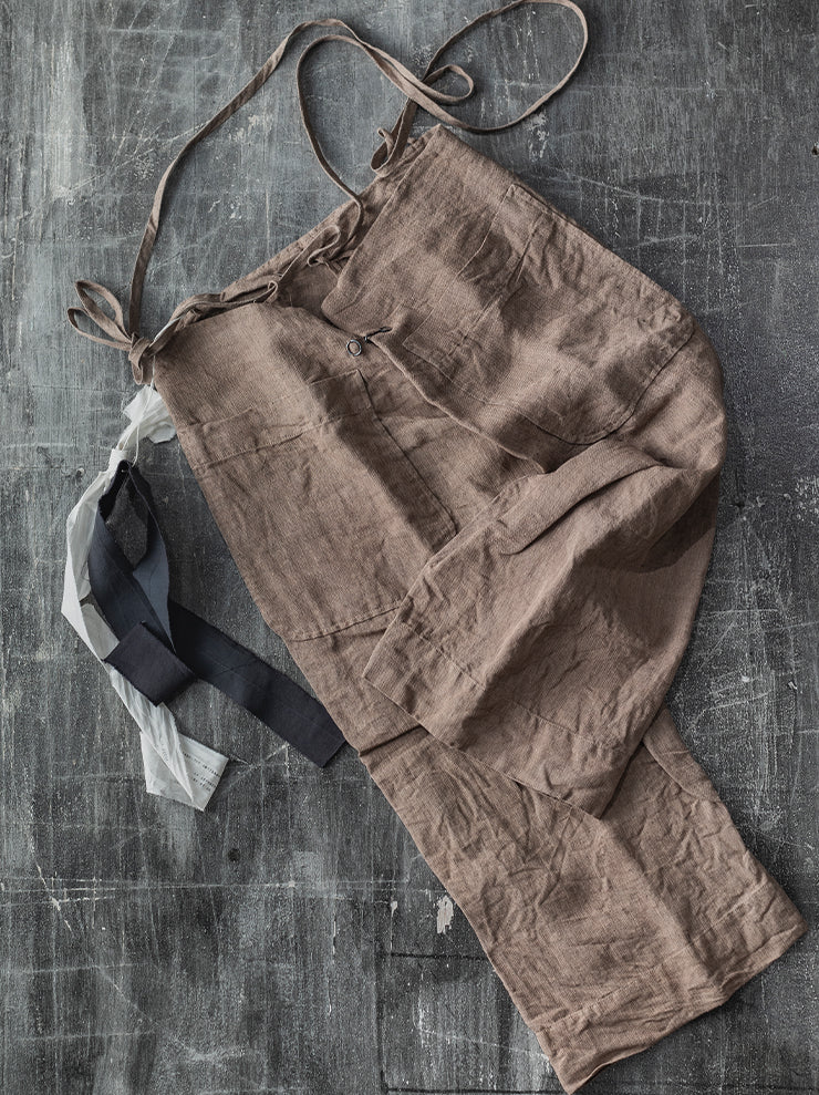ATELIER SUPPAN<br> WOMENS LINEN HEMP ROUND HOOK TROUSER