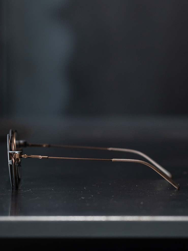 RIGARDS × THE VIRIDI-ANNE<br> TITANIUM & STAINLESS STEEL FRAME SUNGLASSES / BRONZE FRAME x DARK GRAY CLIP / RG2000TVA