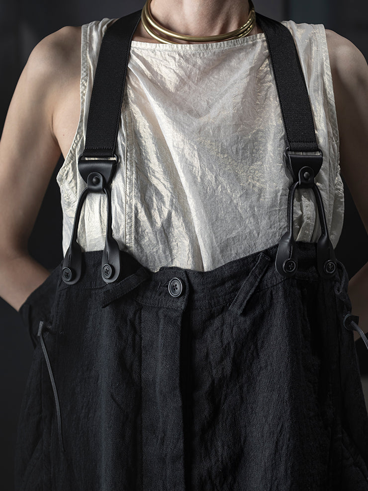 RUNDHOLZ<br> WOMENS Linen Overalls / black