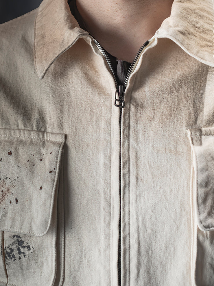 individual sentiments<br />UNISEX ペイントジャケット / ECRU