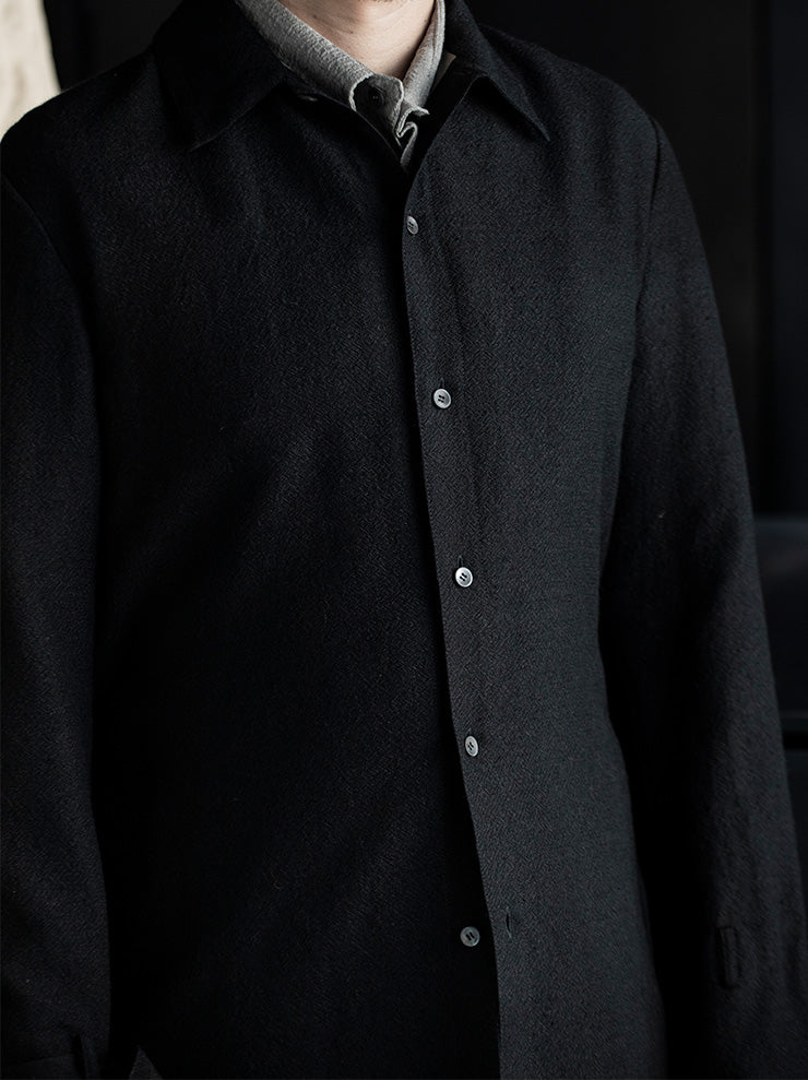 K'ANG<br>UNISEX LINED LEISURE TIE SHIRT / BLACK