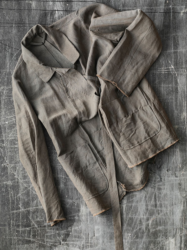 ATELIER SUPPAN<br>WOMENS LIGHT WOOL A-LINE JACKET / W26-31