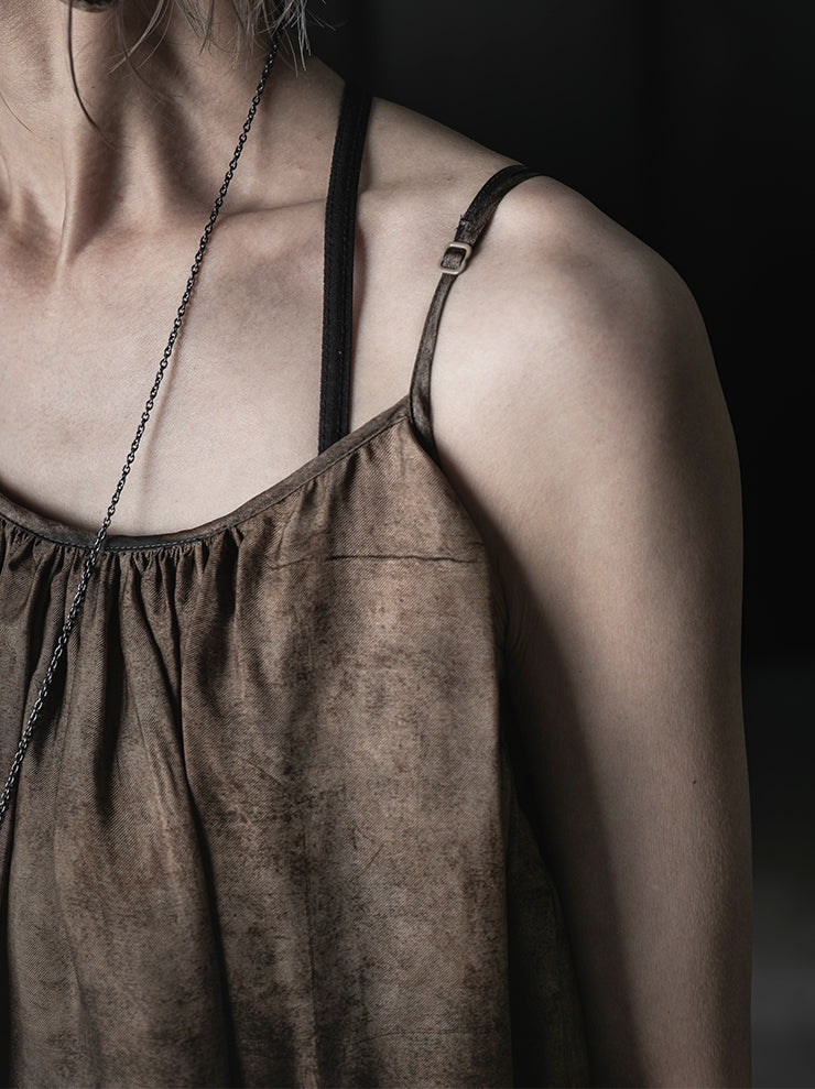 UMA WANG<br>WOMENS ASHEL DRESS / BROWN/BLUE