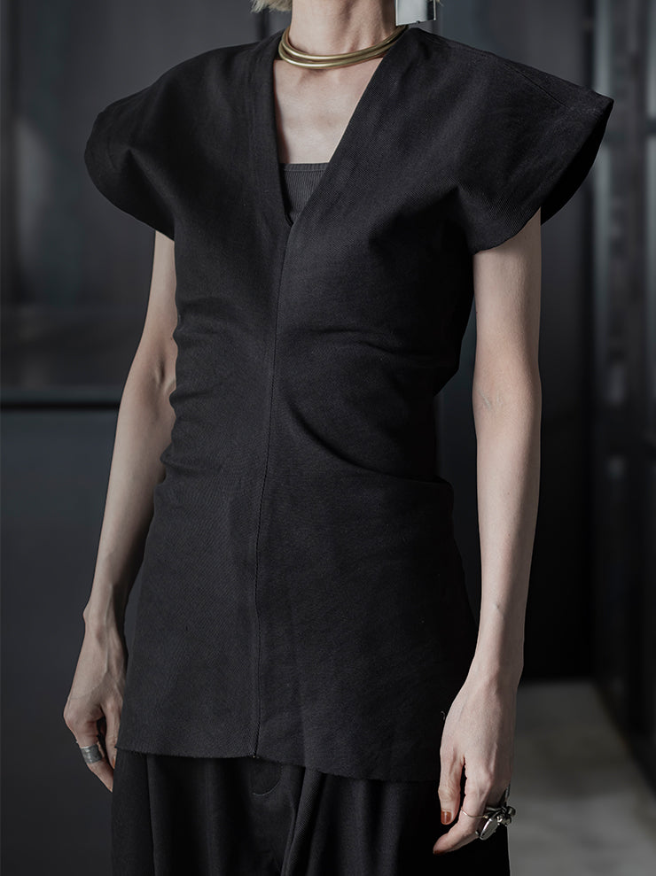 UMA WANG<br> WOMENS Tight Tops / BLACK