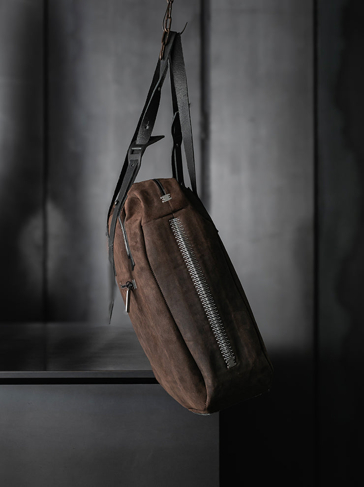 ISAAC SELLAM EXPERIENCE<br>ボンディングレザートートバッグ / SUEDE CHOCO - 24th of August Exclusive