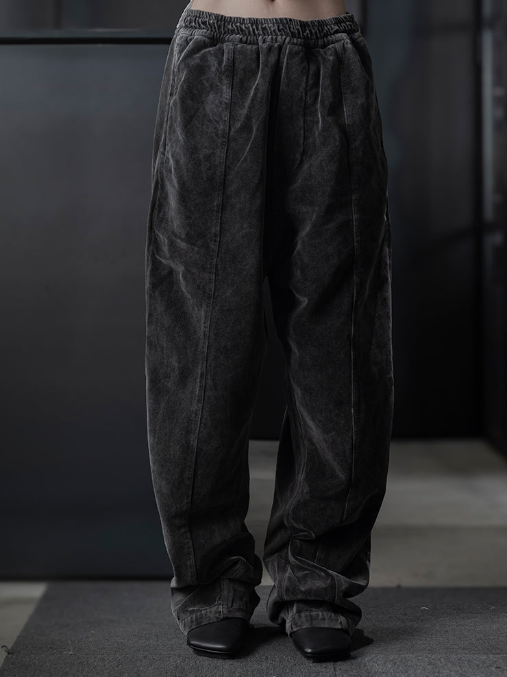 TOTUM<br> MENS Velvet Easy Pant / Washed Black