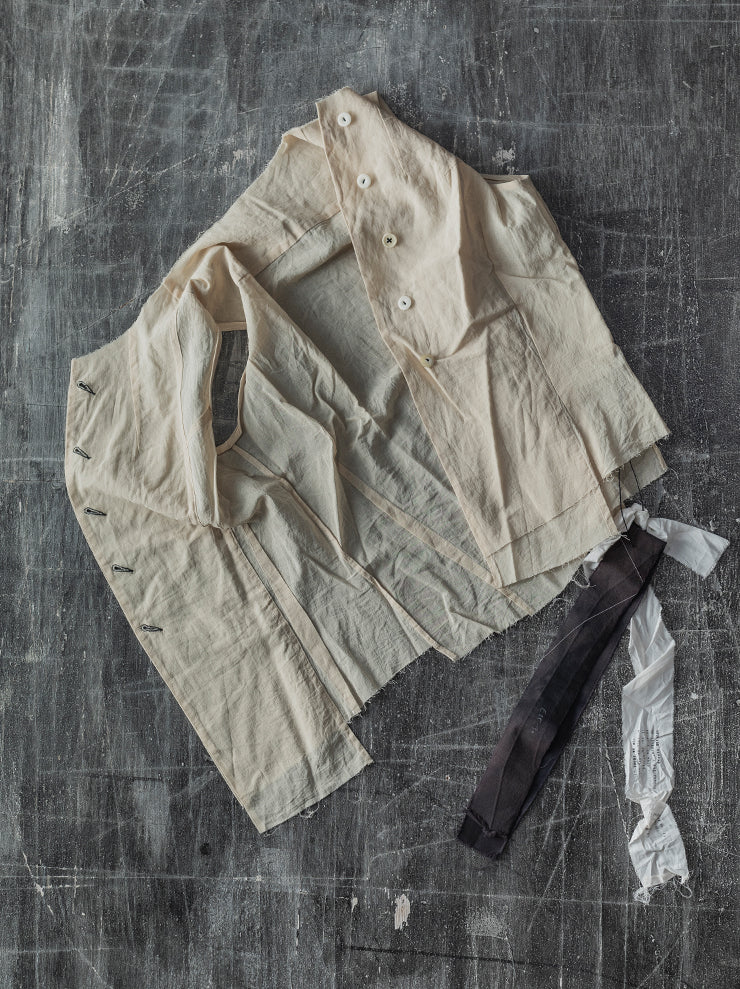 ATELIER SUPPAN<br> WOMENS Tea dye buttoned tops