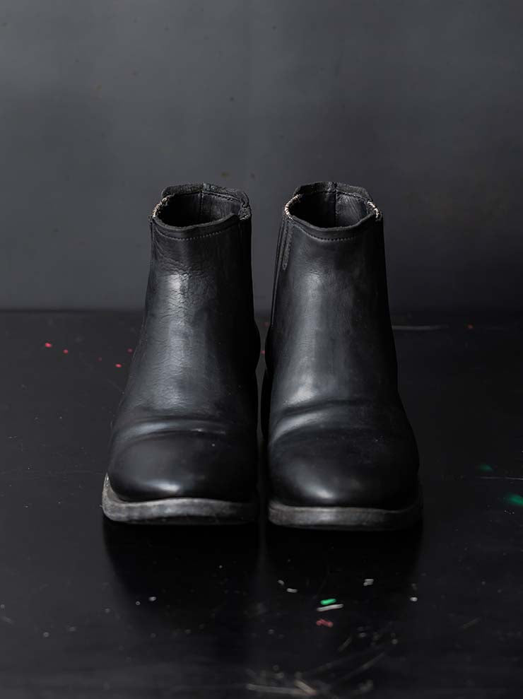 EMATYTE<br>MENS Horse Leather Culatta Object Dyed Boots / BLACK