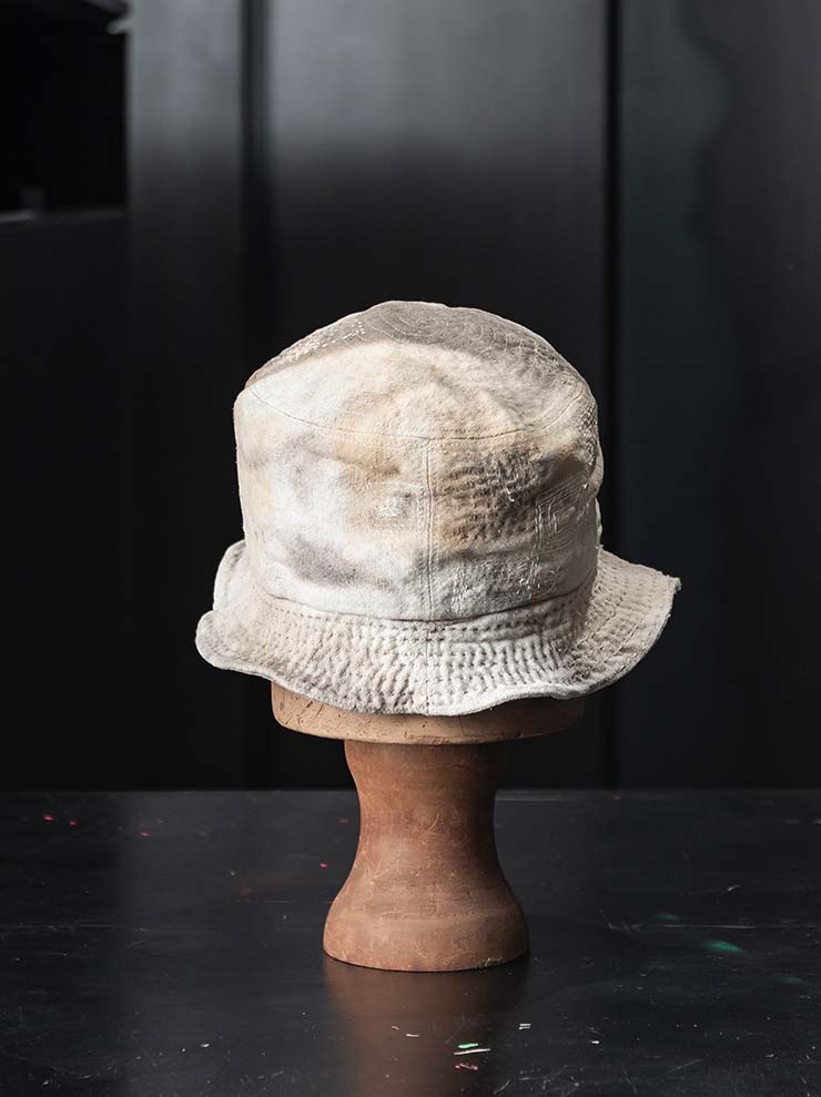 HORISAKI<br> ONE OF A KIND COLLECTION Linen Hat OOAK24 NO.108 / SUNBLEACHED