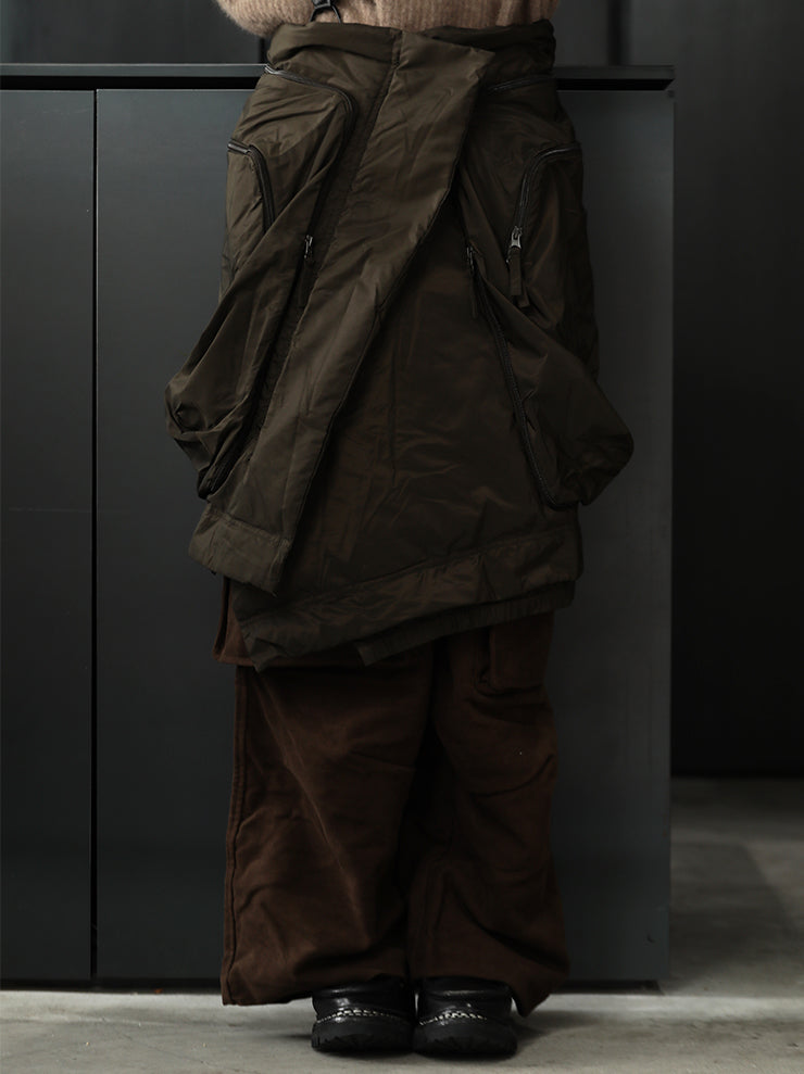 RUNDHOLZ DIP<br> WOMENS down skirt / KHAKI