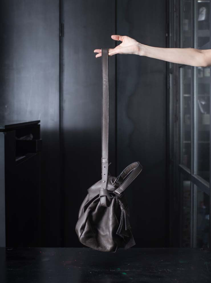 TUFORÉE<br> Leather bag / REAR FLAT MEDIUM / DARK BROWN