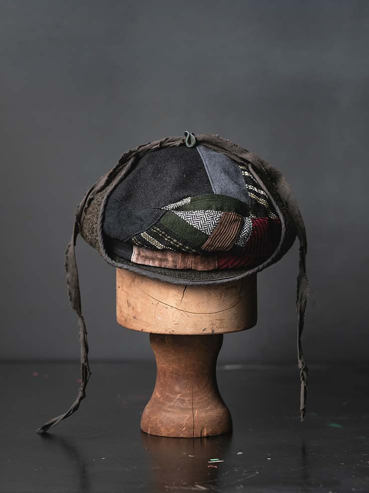 HORISAKI<br>ONE OF A KIND COLLECTION パッチワークイヤーフラップ付きハット OOAK25 NO.109 / MIX