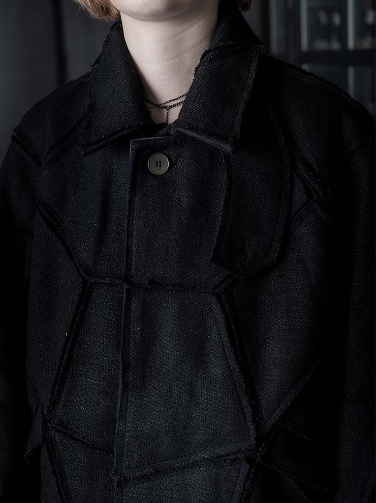 K'ANG<br>UNISEX SANPIETRINI PATCHED BOMBER JACKET / OFF BLACK