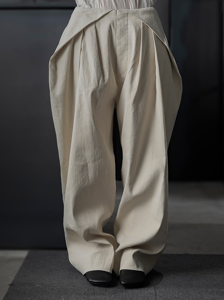 UMA WANG<br> WOMENS TACK TROUSER / OFF WHITE
