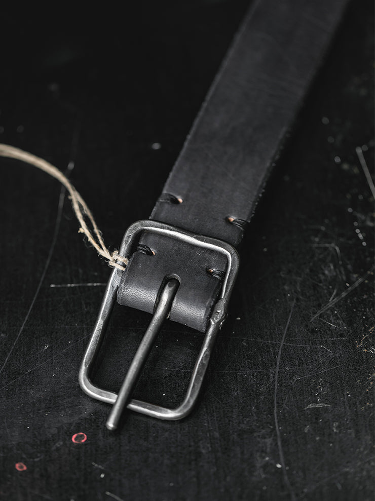 tagliovivo<br> Rectangular Buckle Belt M Calf Hand-Dyed / Graphite