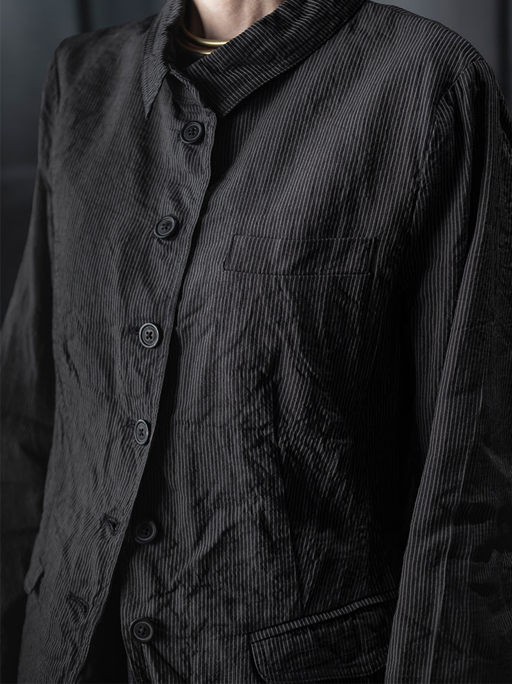 RUNDHOLZ<br> WOMENS JACKET / black stripe