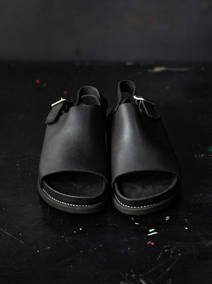 GUIDI<br>MENS OPEN TOE SLING BACK SANDALS BRK11 BLKT / CALF BACK SIDE FULL GRAIN