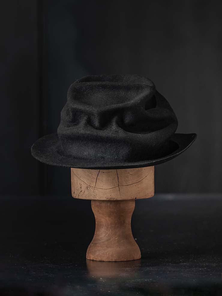 HORISAKI<br> Rabbit fur felt hat RHLBE005 / BLACK EB