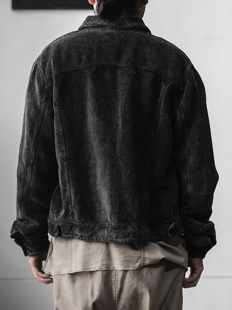 TOTUM<br>MENS ベルベットジャケット / Washed Black