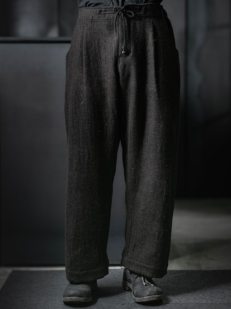 GATHERING<br>UNISEX FARMER PANT / BLACK BROWN