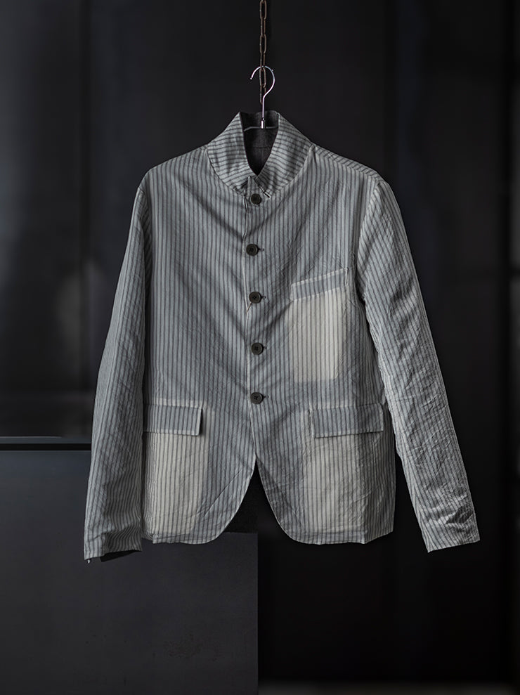 K'ANG<br> UNISEX 5 BUTTON REVERSIBLE JACKET / OFF WHITE + DARK GRAY