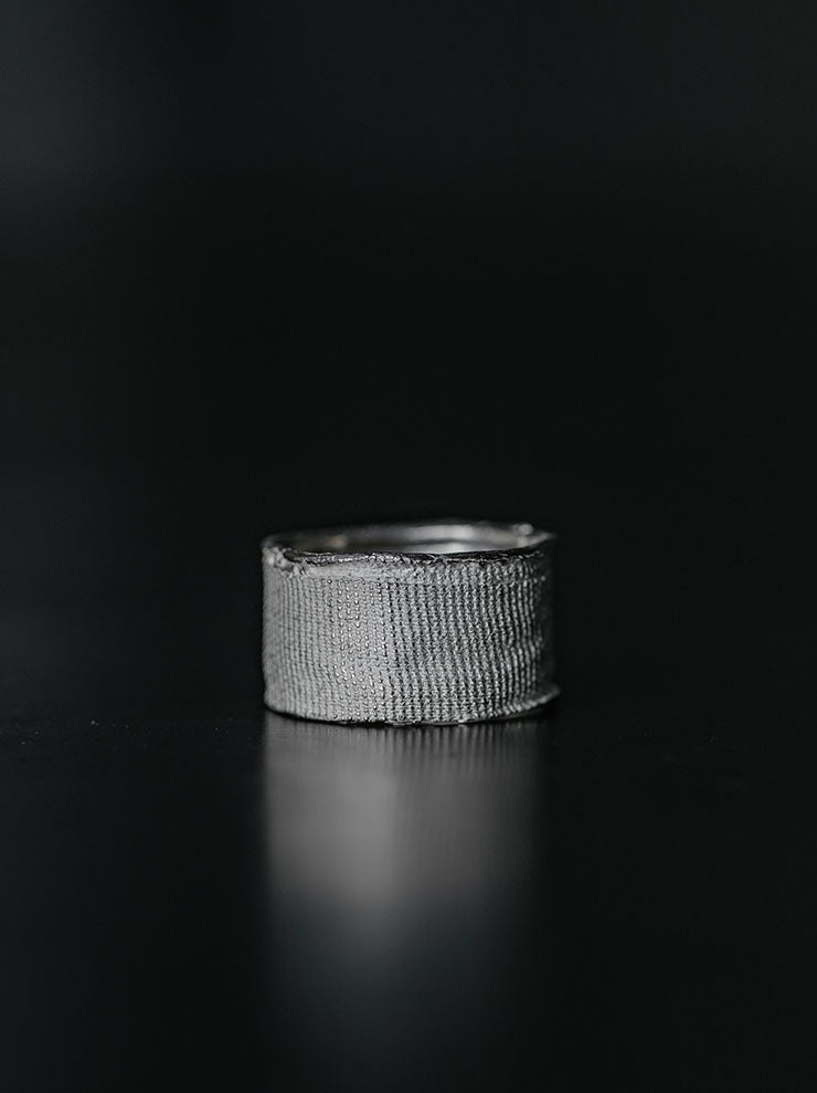 DETAJ<br> / 2-BANDAGE SILVER RING / 2-VTGR03 / VINTAGE WHITE
