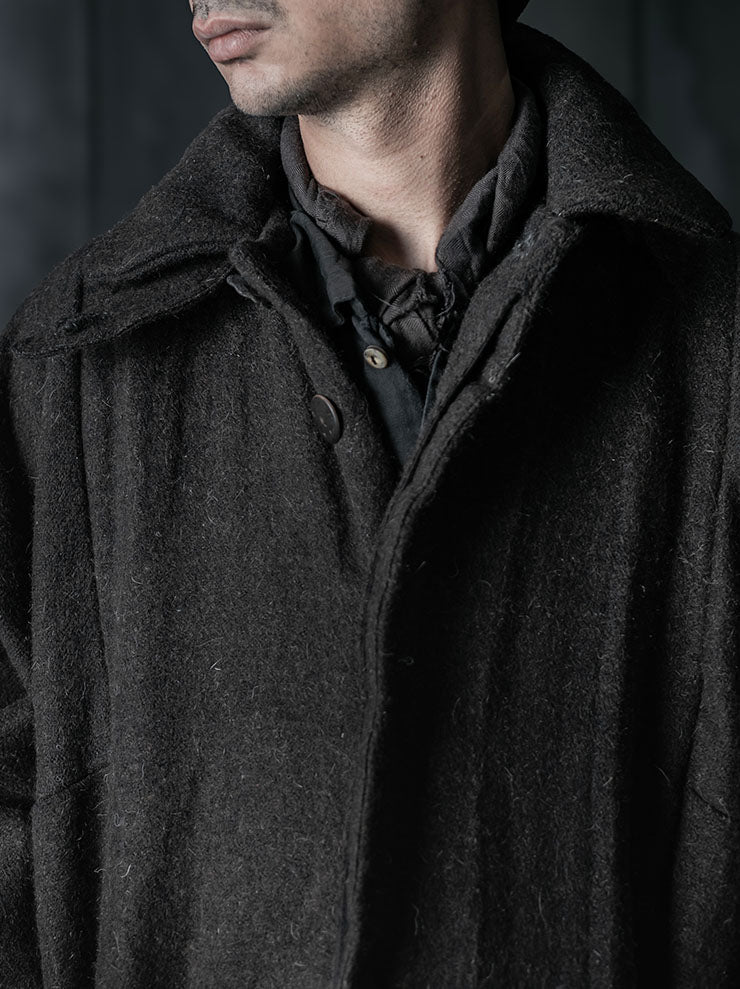GATHERING<br>UNISEX FARMER COAT / BLACK BROWN