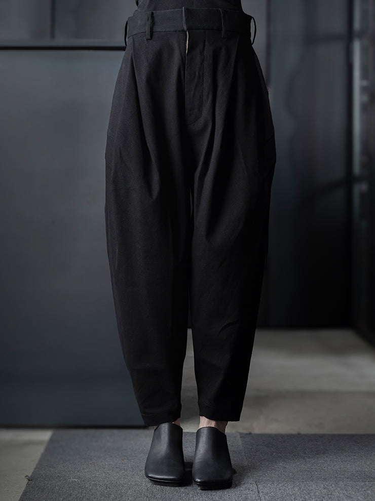 UMA WANG<br> WOMENS BACK OPEN TROUSER / BLACK