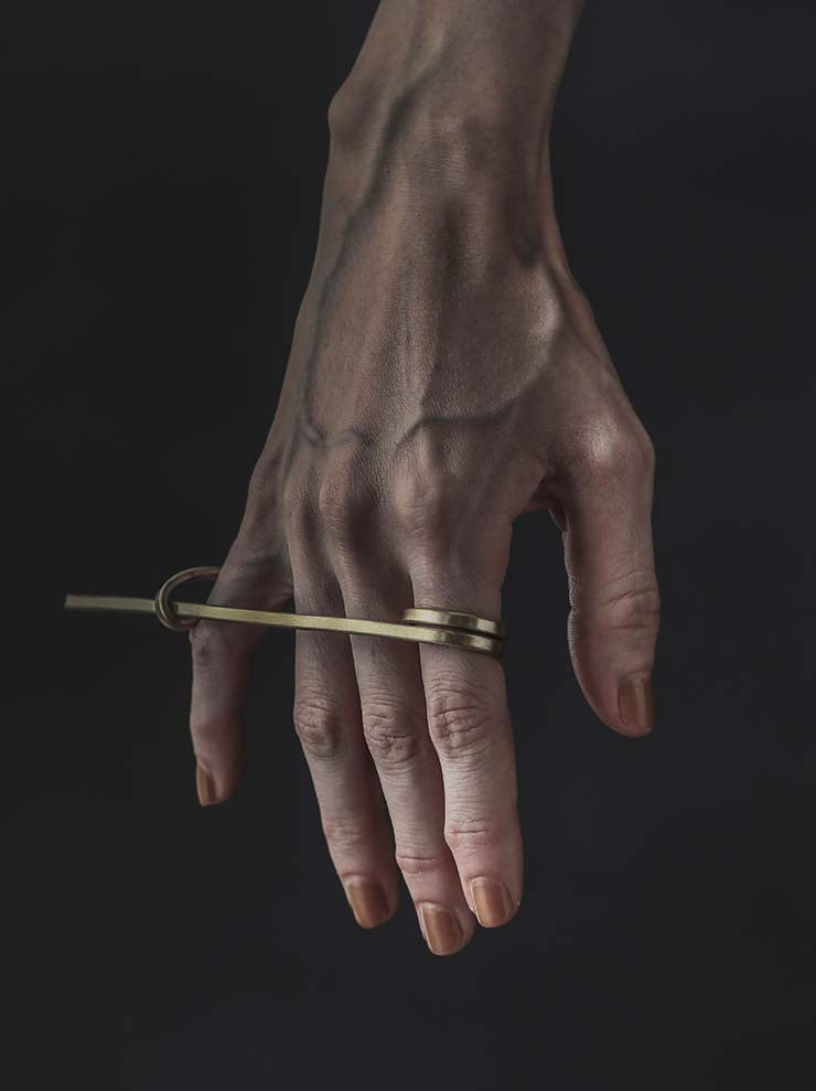 UMA WANG × DETAJ<br> HOLDER RING BRASS RING / MATTE GOLD
