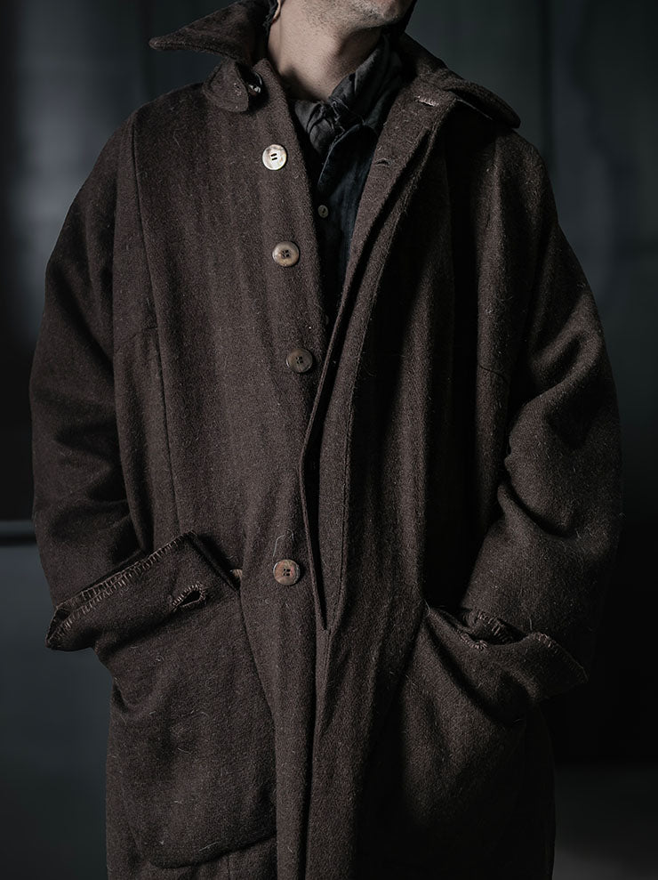 GATHERING<br>UNISEX FARMER COAT / BROWN