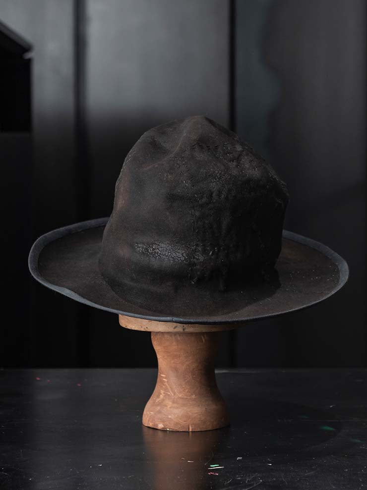 HORISAKI<br>ONE OF A KIND COLLECTION ビーバーファーフェルトハット OOAK24 NO.103 / BLACK