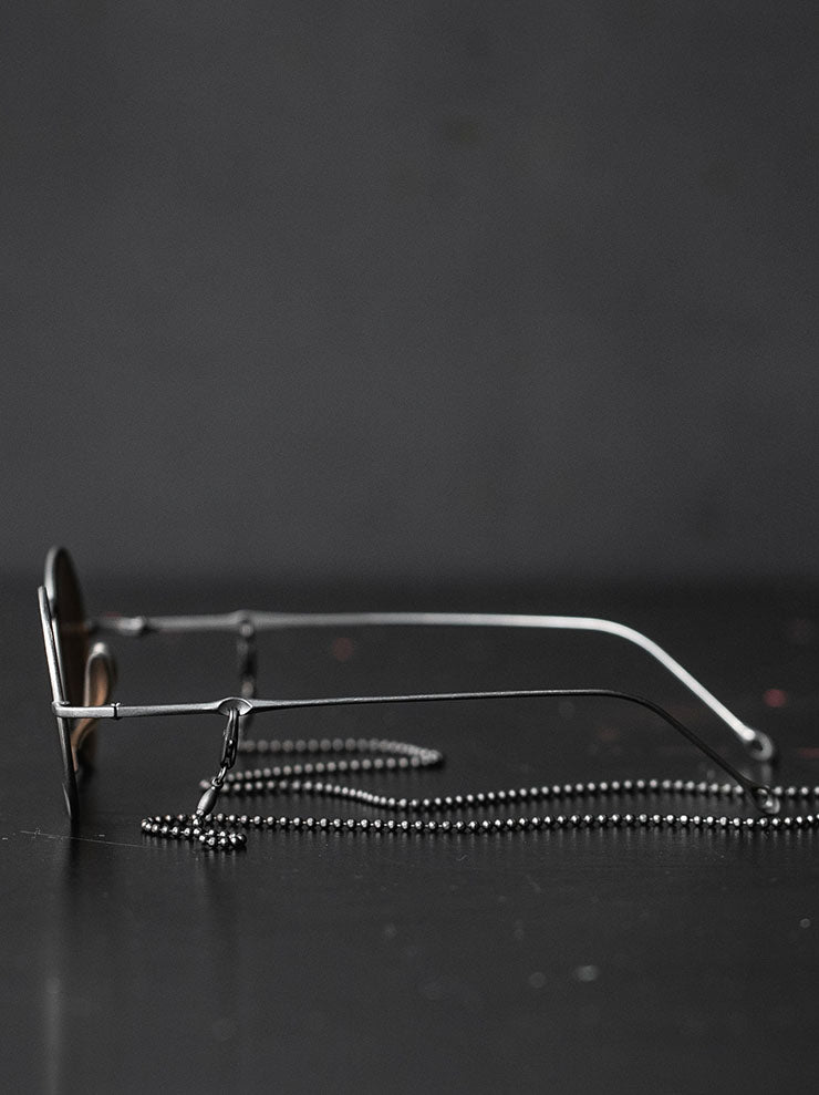 RIGARDS × UMA WANG<br>TITANIUM フレームサングラス / SILVER ANTIQUE / RG00UW14