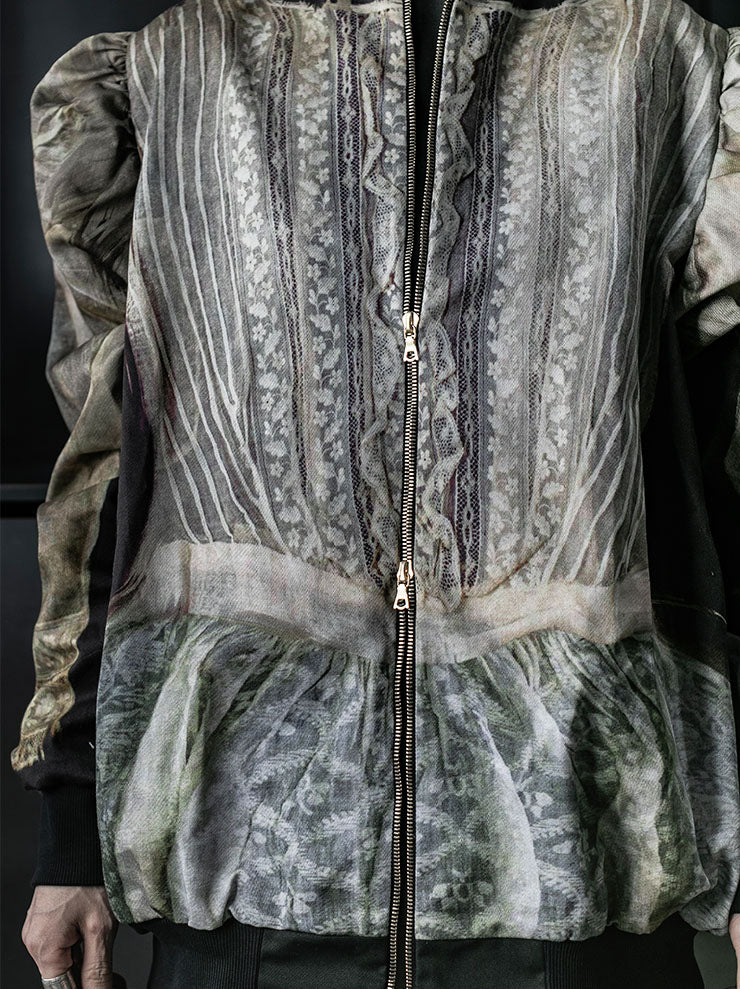 IA LONDON<br>WOMENS VICTORIA BOMBER JACKET / VICTORIAN APRON AND BLOUSE PRINT