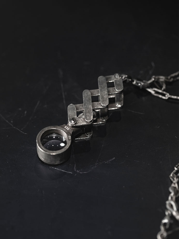 RIGARDS<br/>STERLING SILVER EXTENDABLE MAGNIFYING LOUPE NECKLACE / AT009AG