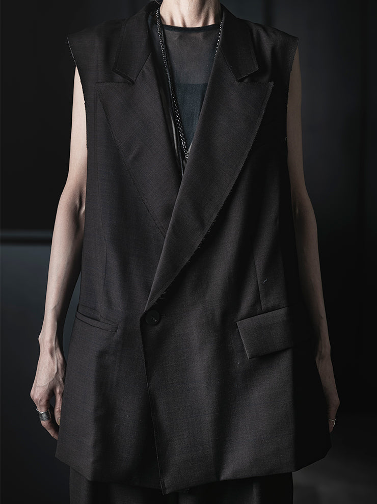 WRIGHT + DOYLE<br>UNISEX HARTON VEST / CACAO CHECK