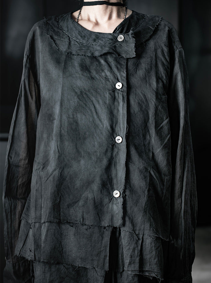 ATELIER SUPPAN<br>WOMENS Torn SHIRT long sleeve / E26-54