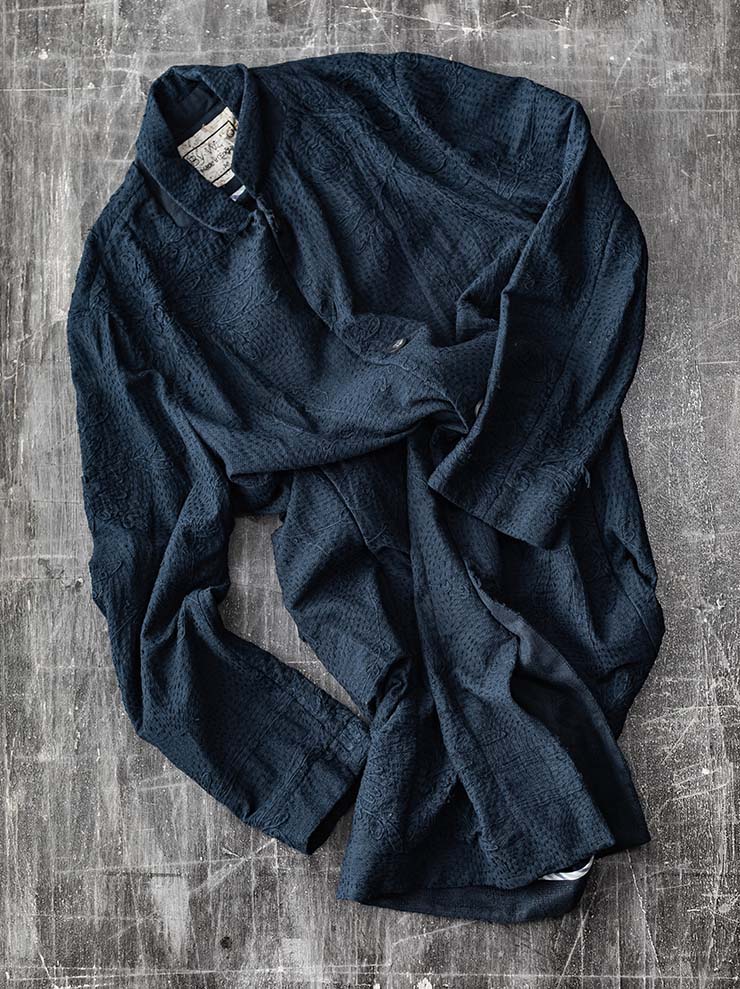 By Walid<br> MENS PACHO COAT / INDIGO / SIZE M
