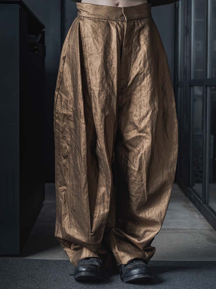UMA WANG<br> WOMENS TROUSER / GOLD
