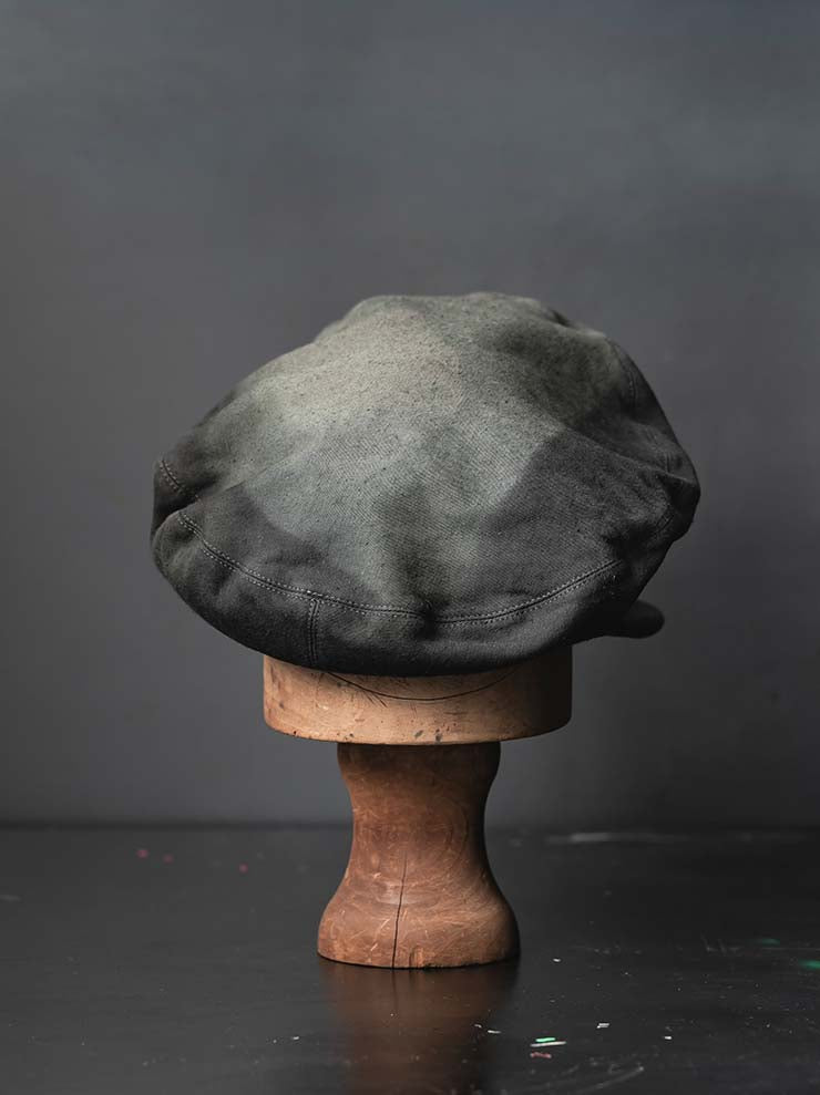HORISAKI<br>ONE OF A KIND COLLECTION ハンドダイコットンハット OOAK25 NO.97 / GREY