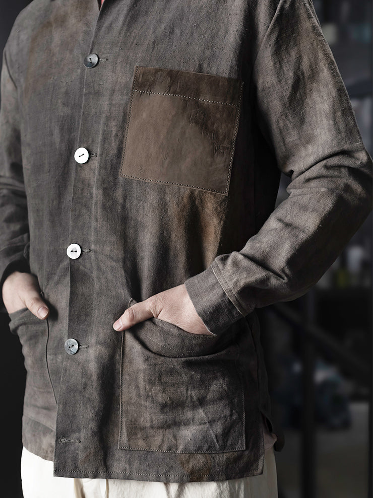 Tagliovivo<br>MENS Hemp work jacket H.D. HEMP + CULATTA REV / SILT